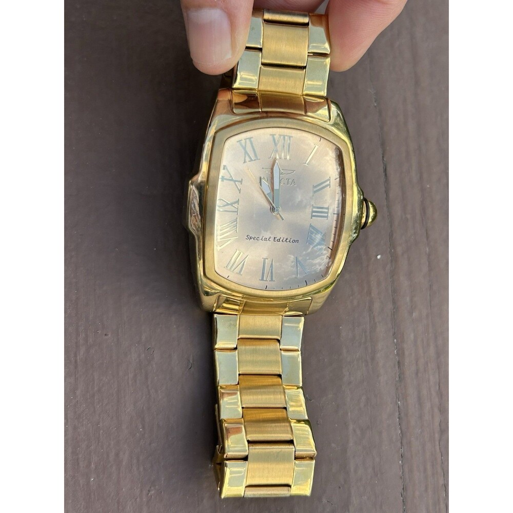 Invicta Lupah Special Edition 39806 Gold Tone Wristwatch 100M Water Resistant